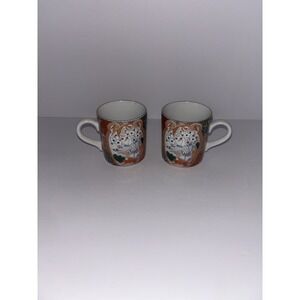Vintage Japanese Porcelain Demitasse Cups Andrea by Sadek Set of 2